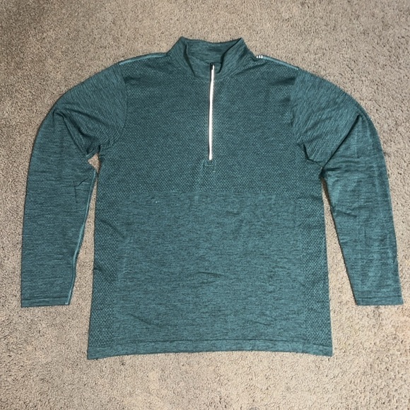 Lululemon Metal Vent Tech Midweight Half 1/2 Zip Jacket Spruce Tidewater Teal XL - Picture 3 of 9